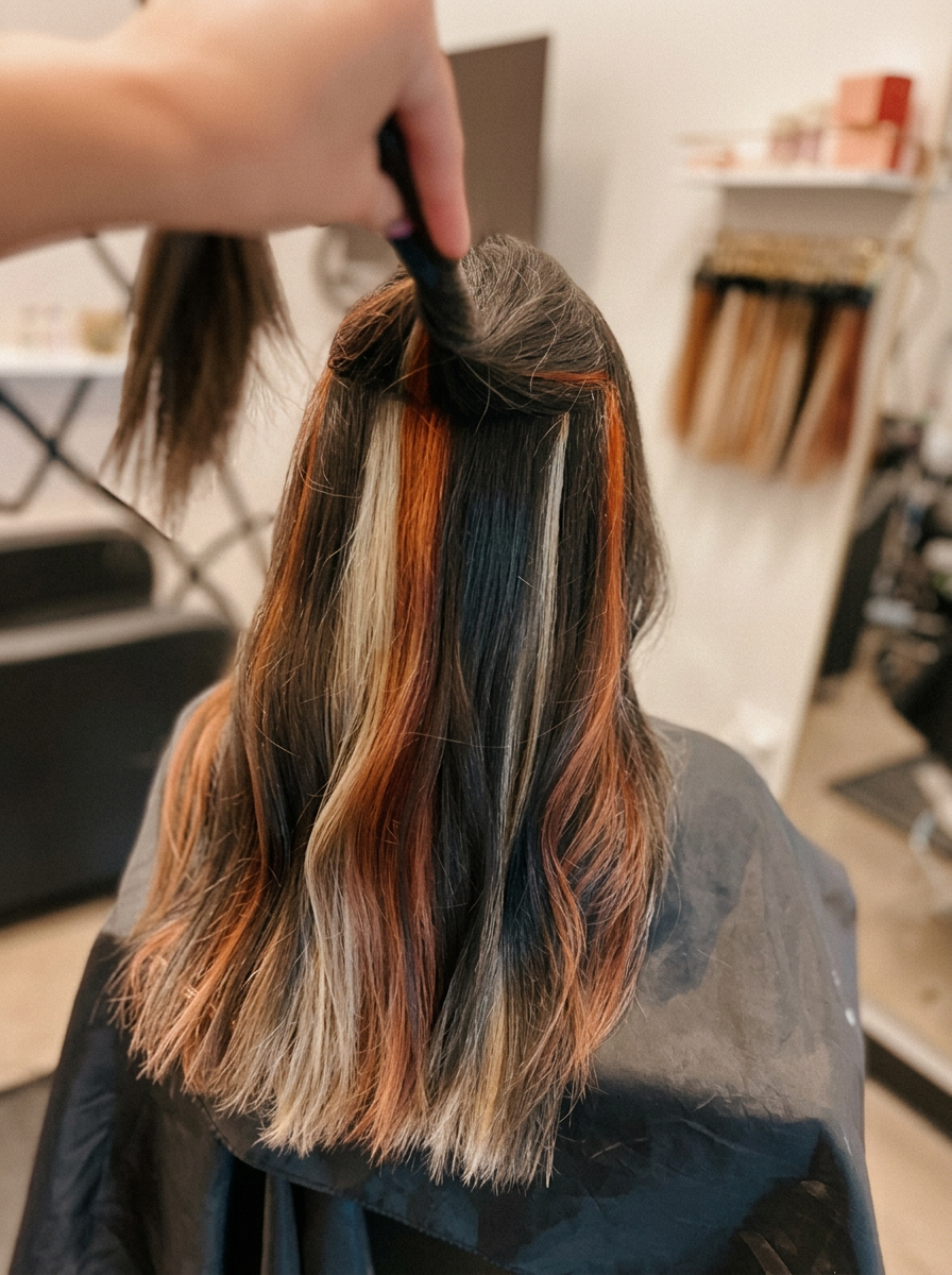Mechas creativas multicolor